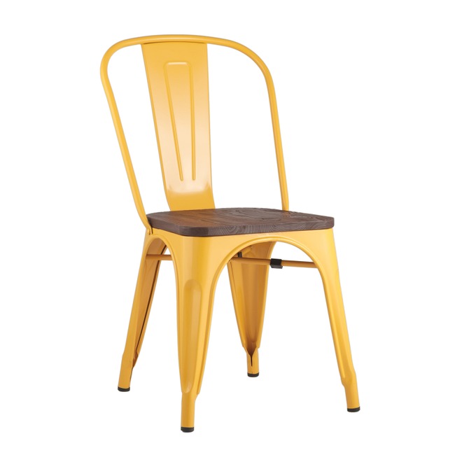 Стул Tolix Wood желтый
