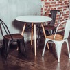 Стул Tolix Wood Черный патина золото