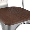 Стул Tolix Wood Серебристый матовый