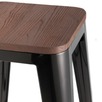 Стул Tolix Wood барный Черный глянцевый