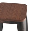 Стул Tolix Wood барный Черный патина золото
