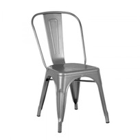 Стул Tolix, серебристый - фото